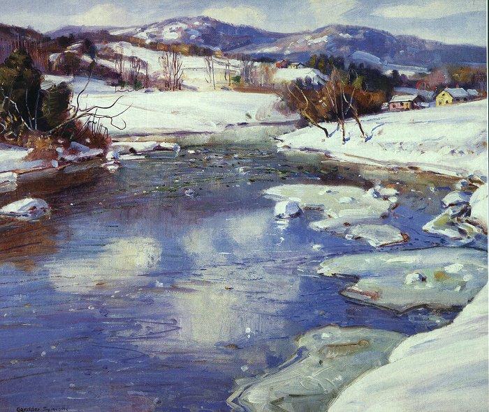 George Gardner Symons Valley Stream in Winter China oil painting art